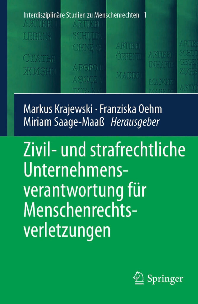Cover "Zivil- und strafrechtliche Unternehmensverantwortung für Menschenrechtsverletzungen"