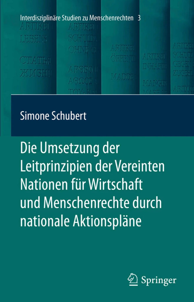 Cover "Die Umsetzung der Leitprinzipien der Vereinten Nationen für Wirtschaft und Menschenrechte durch nationale Aktionspläne"
