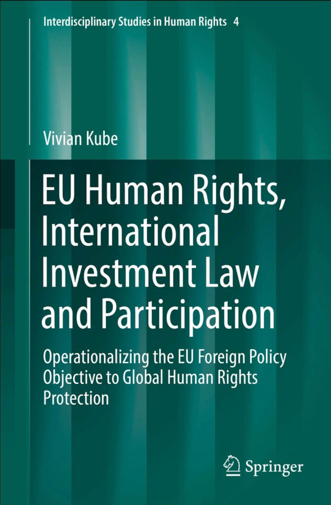 Cover "EU Human Rights, International Investment Law and Participation"