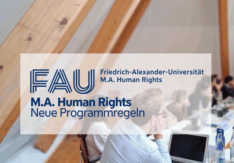 M.A. Human Rights – Neue Programmregeln